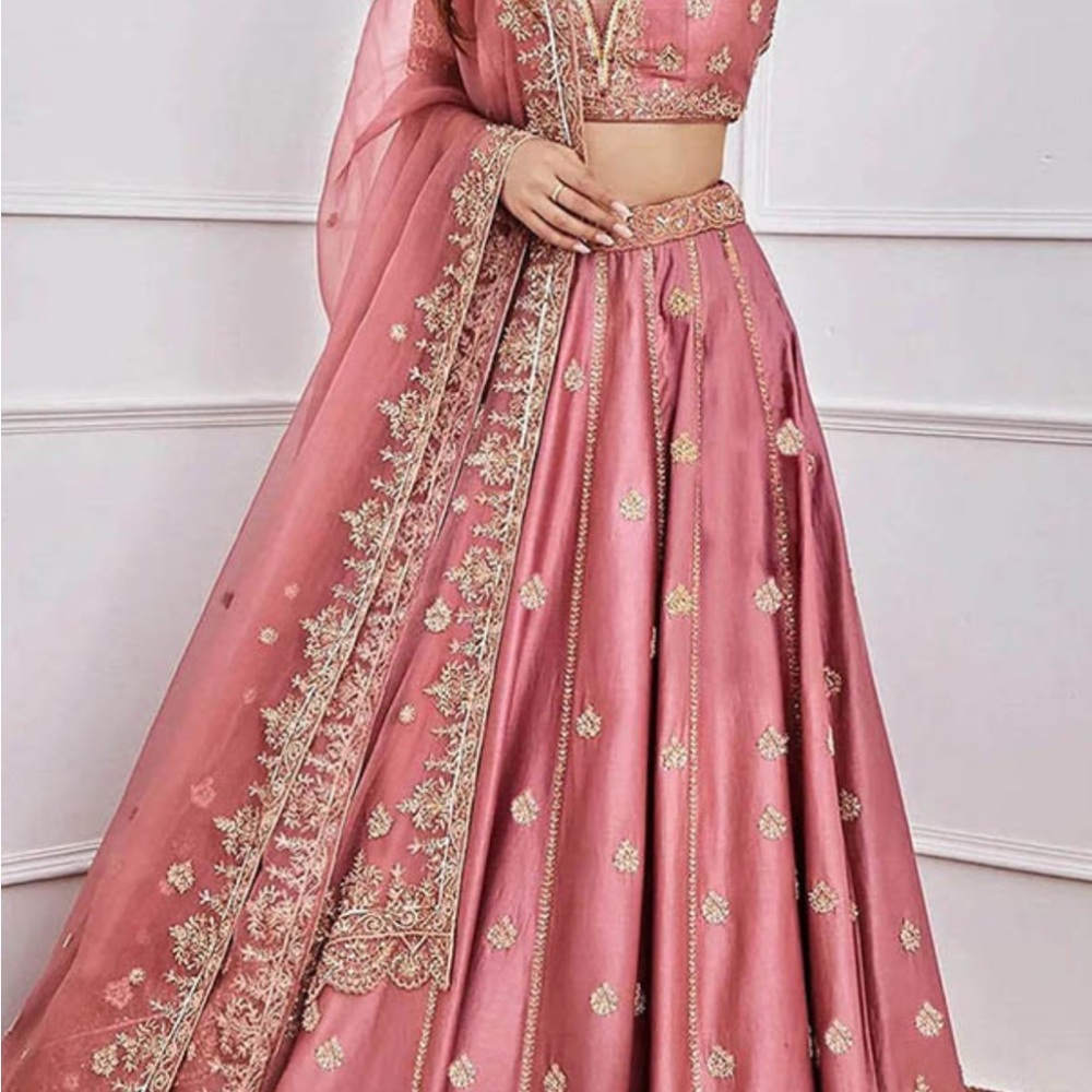 Custom pink lehenga - Picture 3 of 12